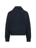 Blue merino wool Sandos zip-up sweater