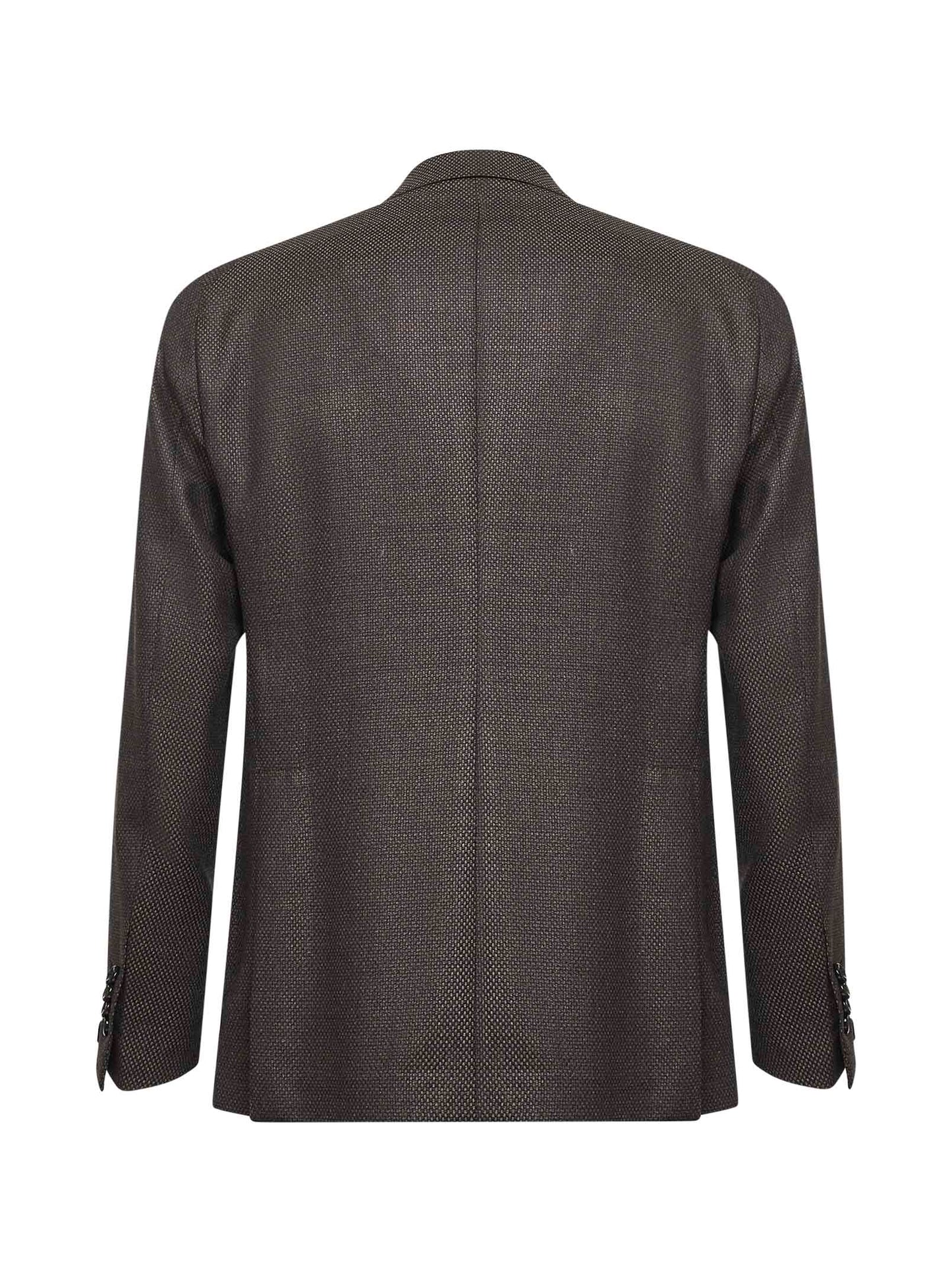 Brown jacquard wool Montecarlo double-breasted blazer