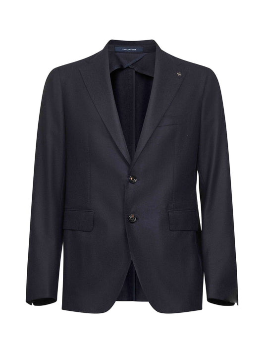 Blue wool and cashmere Montecarlo single-breasted blazer