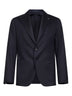 Blue camel drap single-breasted blazer