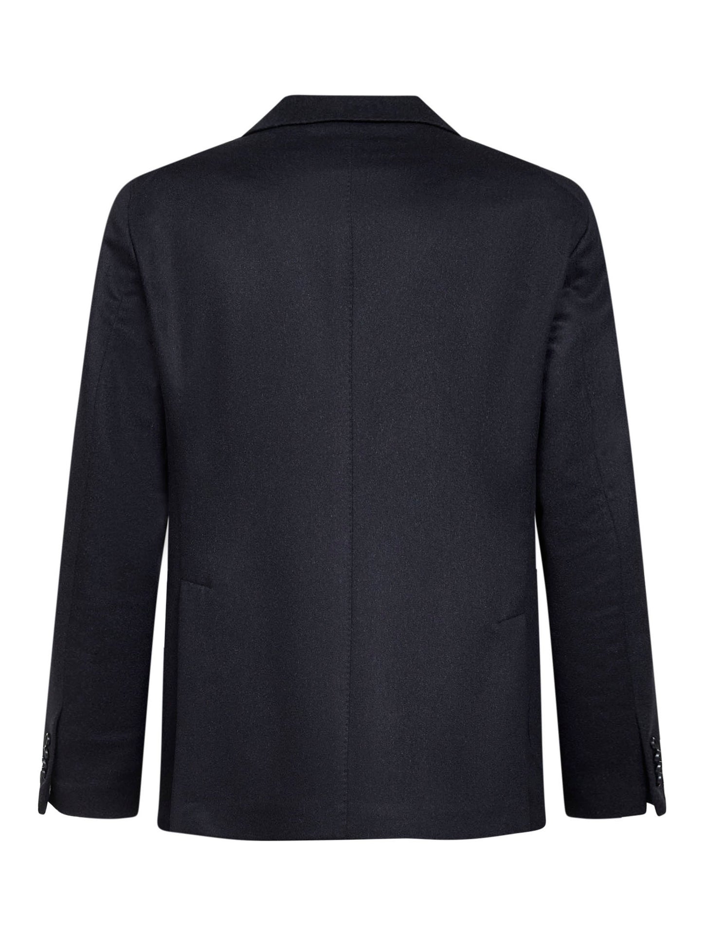 Blue camel drap single-breasted blazer