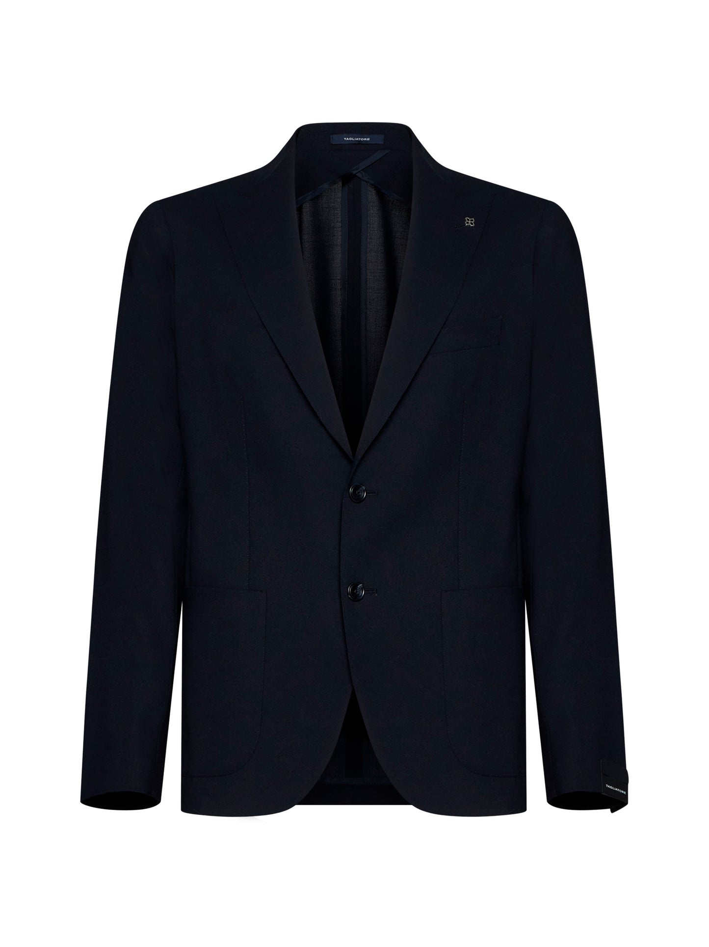 Wool-blend single-breasted blazer