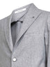 Silver grey melange wool single-breasted blazer