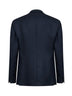 Blue jacquard virgin wool single-breasted blazer