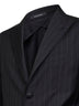 Black pinstriped wool and cashmere single-breasted blazer