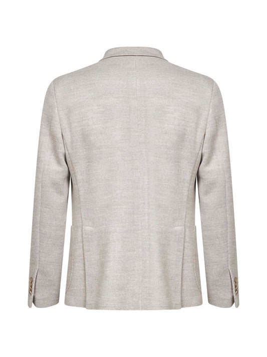 Giacca doppiopetto Montecarlo in jersey beige