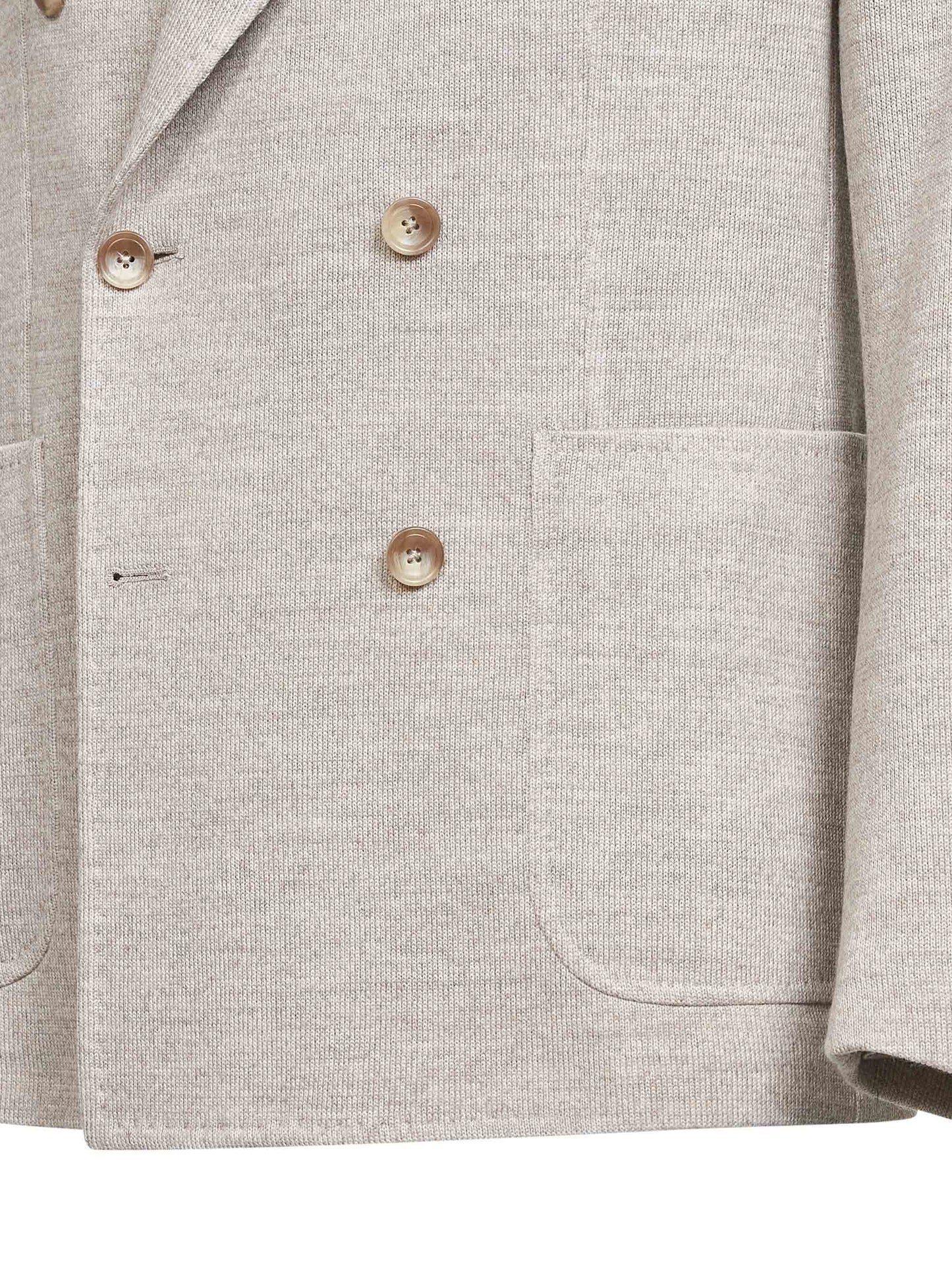 Beige jersey Montecarlo double-breasted blazer