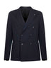 Blue jersey Montecarlo double-breasted blazer