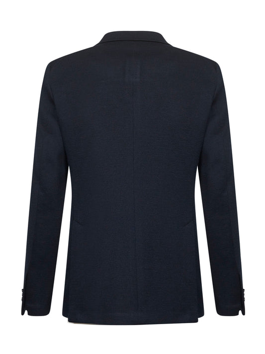 Blue jersey Montecarlo double-breasted blazer