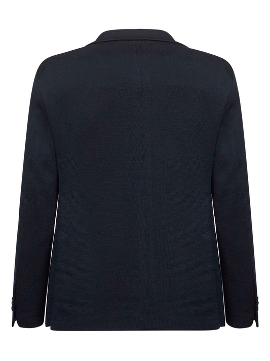 Blue jersey Montecarlo single-breasted blazer