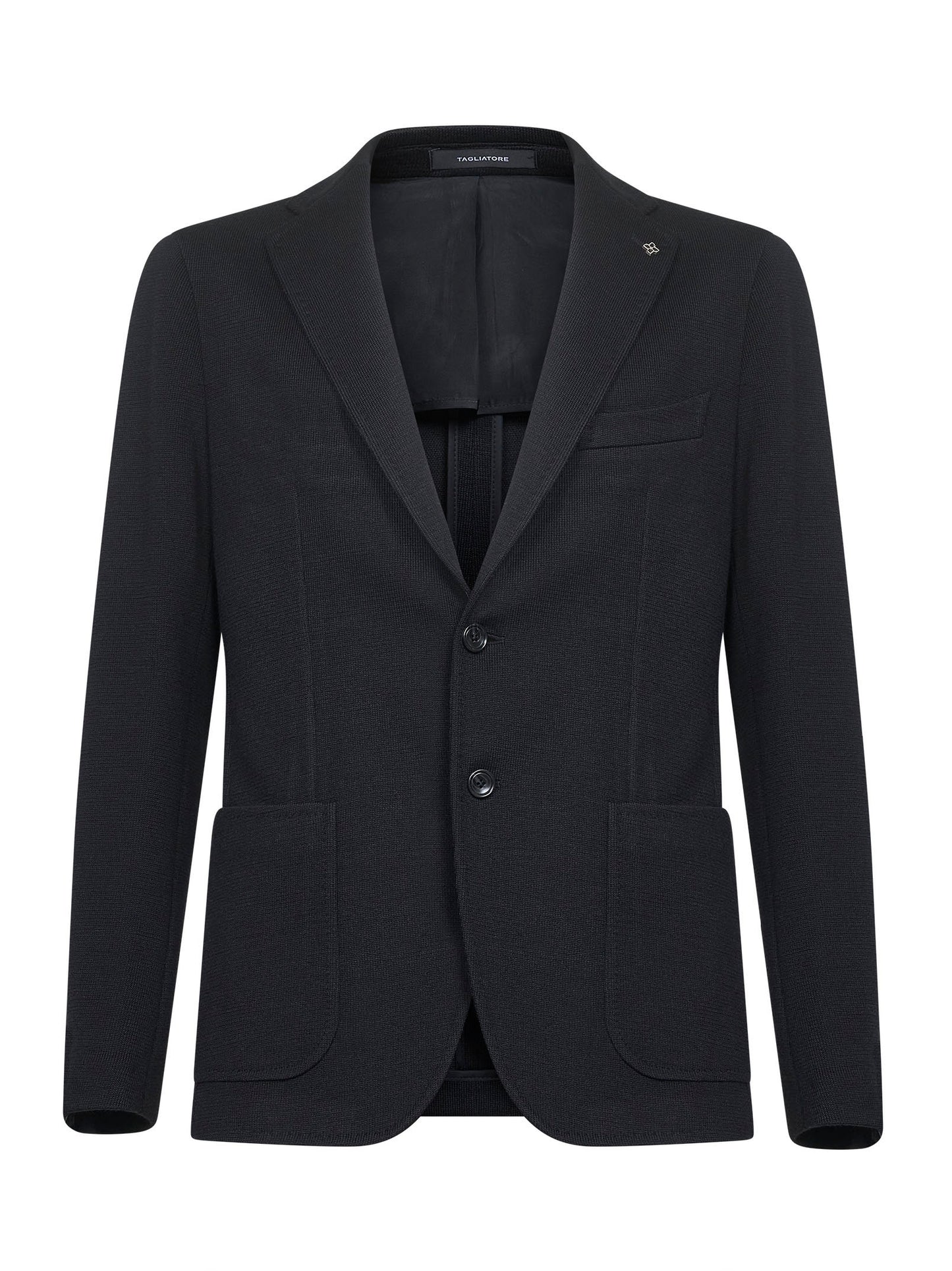 Black jersey Montecarlo single-breasted blazer