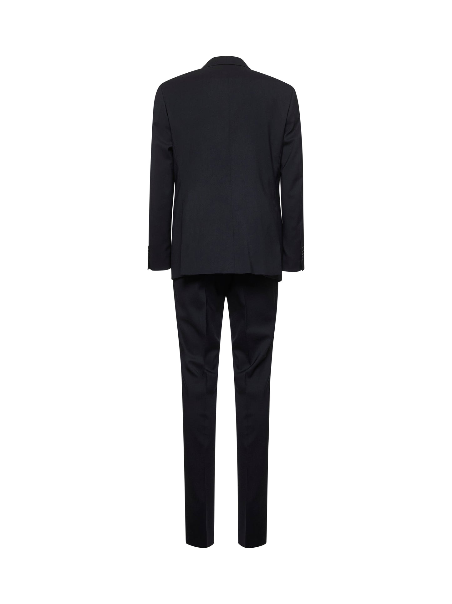 Blue stretch virgin wool single-breasted suit
