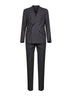 Anthracite pinstriped stretch virgin wool double-breasted suit