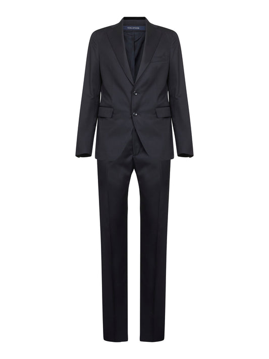 Blue virgin wool Vesuvio single-breasted suit