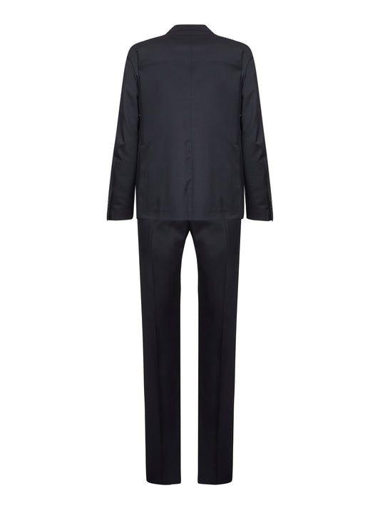 Blue virgin wool Vesuvio single-breasted suit