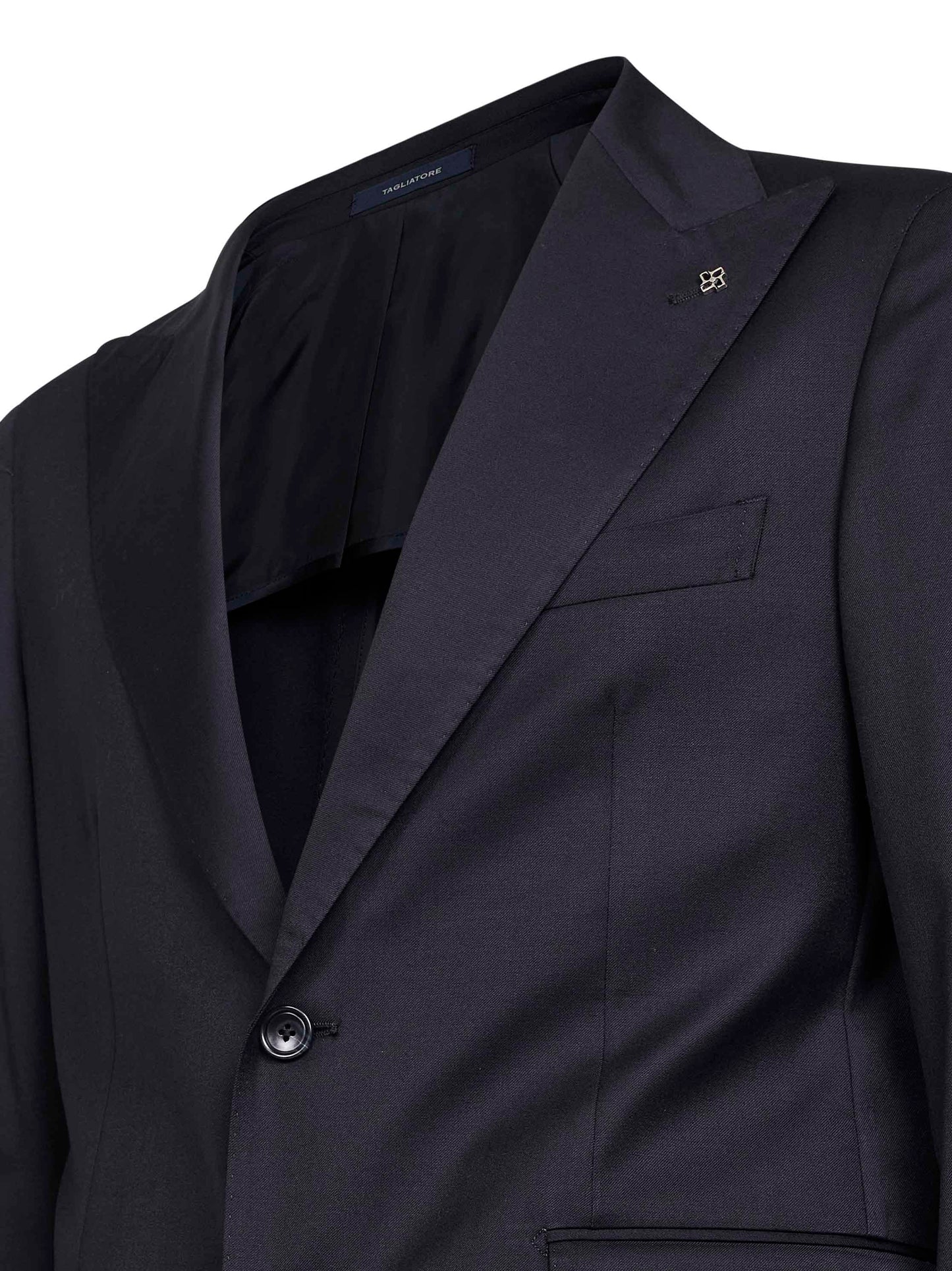 Dark blue virgin wool single-breasted suit