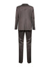 Taupe pinstriped virgin wool single-breasted suit