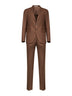 Tobacco virgin wool single-breasted suit