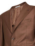 Tobacco virgin wool single-breasted suit