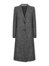 Cappotto Amanda in misto lana chevron nera