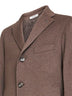 Tobacco cashmere single-breasted coat