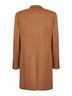 Camel virgin wool and cashmere single-breasted coat