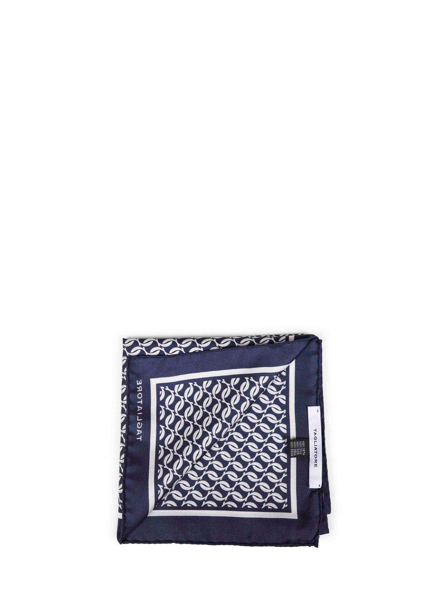 Blue monogram silk twill scarf