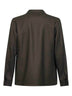 Dark brown virgin wool twill Gbarrow overshirt