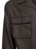 Dark brown virgin wool twill Gbarrow overshirt