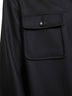 Overshirt Gbarrow in twill di lana vergine nero