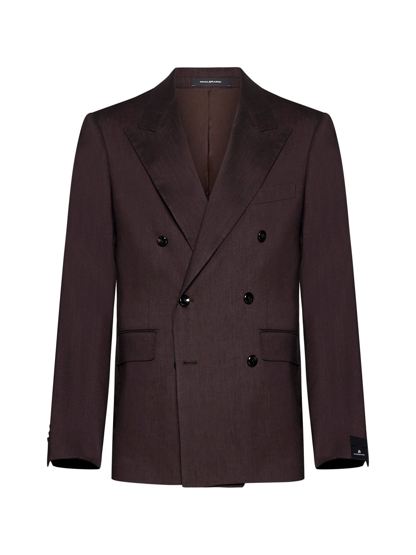 Linen and wool-blend double-breasted blazer