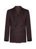 Linen and wool-blend double-breasted blazer