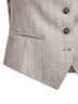 Gilet Giselle in lana vergine gessata beige