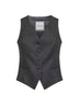 Gilet Giselle gessato con micro paillettes grigio