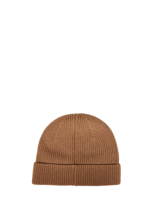 Camel merino wool knit Grouse beanie<BR/>