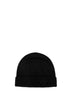 Black merino wool knit Grouse beanie