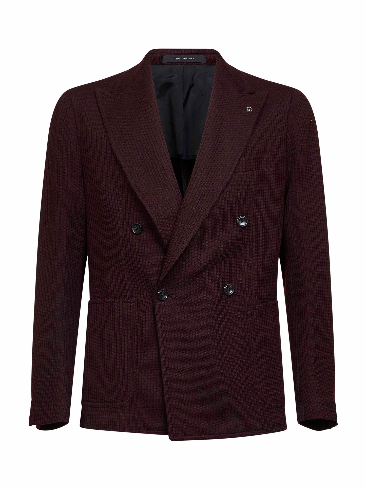 Wine barré jersey double-breasted balzer
