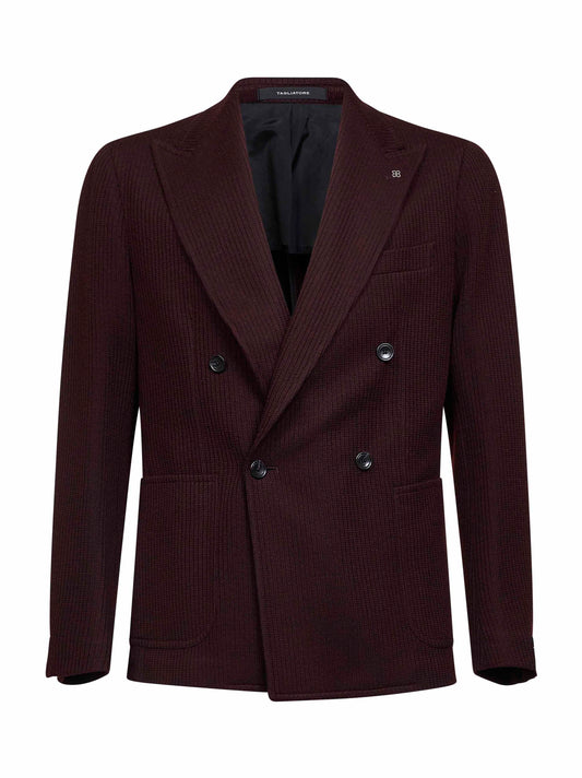 Wine barré jersey double-breasted balzer