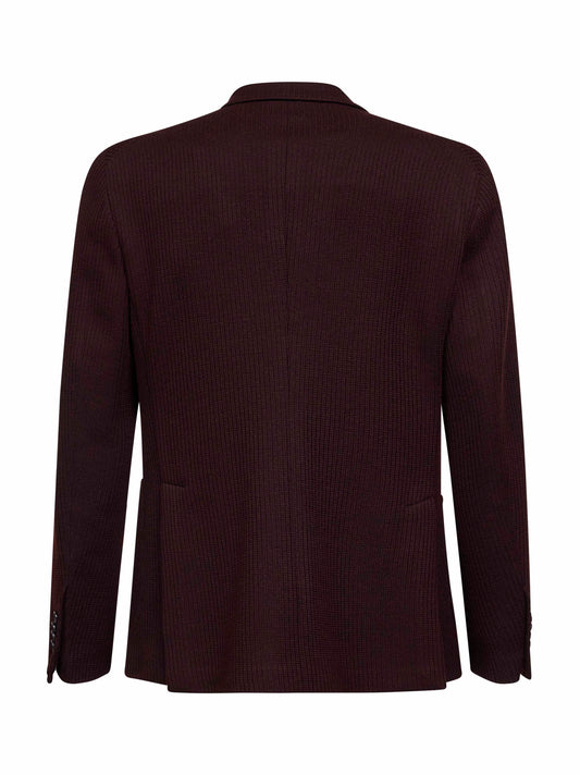 Wine barré jersey double-breasted balzer