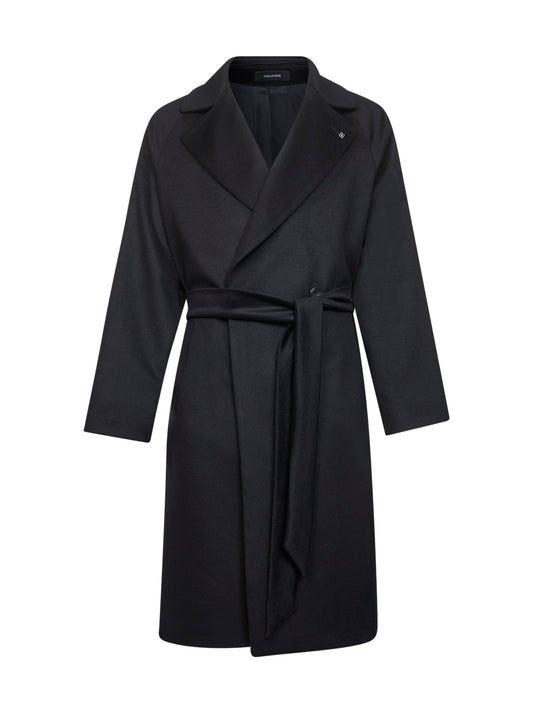 Blue virgin wool Hendricks wrap coat