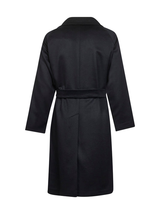Blue virgin wool Hendricks wrap coat