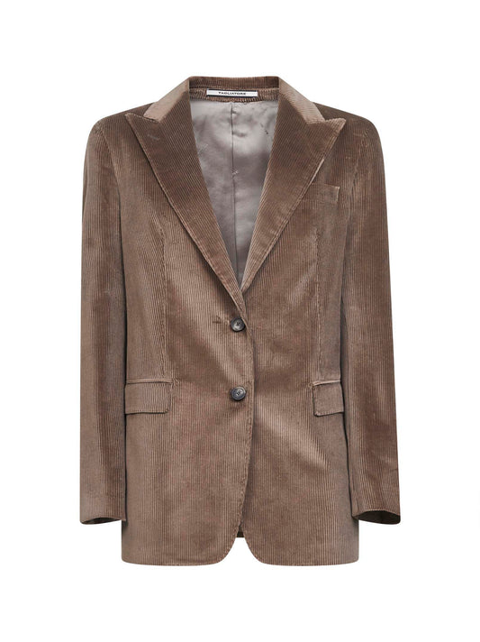 Brown stretch corduroy Bertha single-breasted blazer