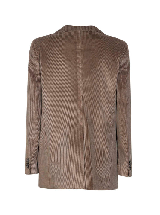 Brown stretch corduroy Bertha single-breasted blazer