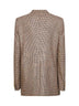 Brown houndstooth wool blend Bertha blazer