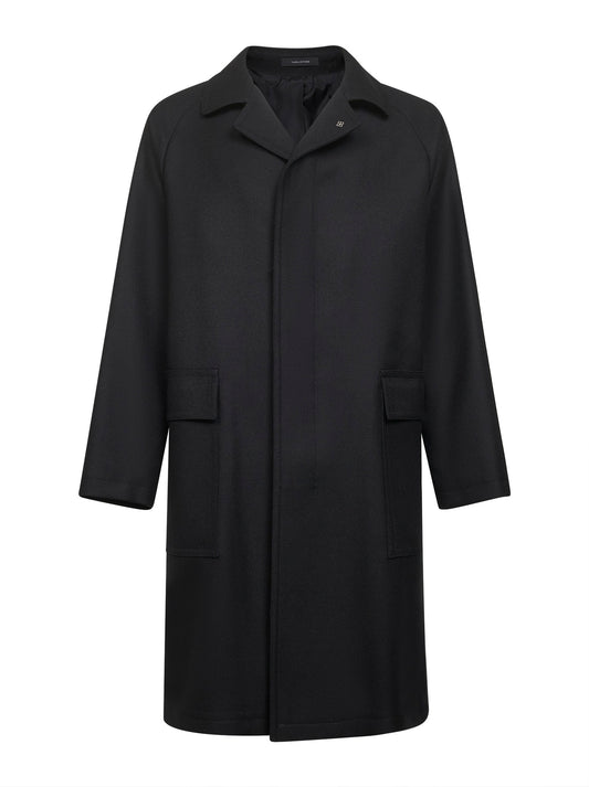 Black virgin wool Loyd coat