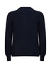 Polo in maglia di lana vergine blu
