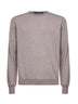 Clay virgin wool knit crewneck sweater<BR/>
