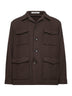 Brown wool and cashmere blend Milton jacket<BR/>