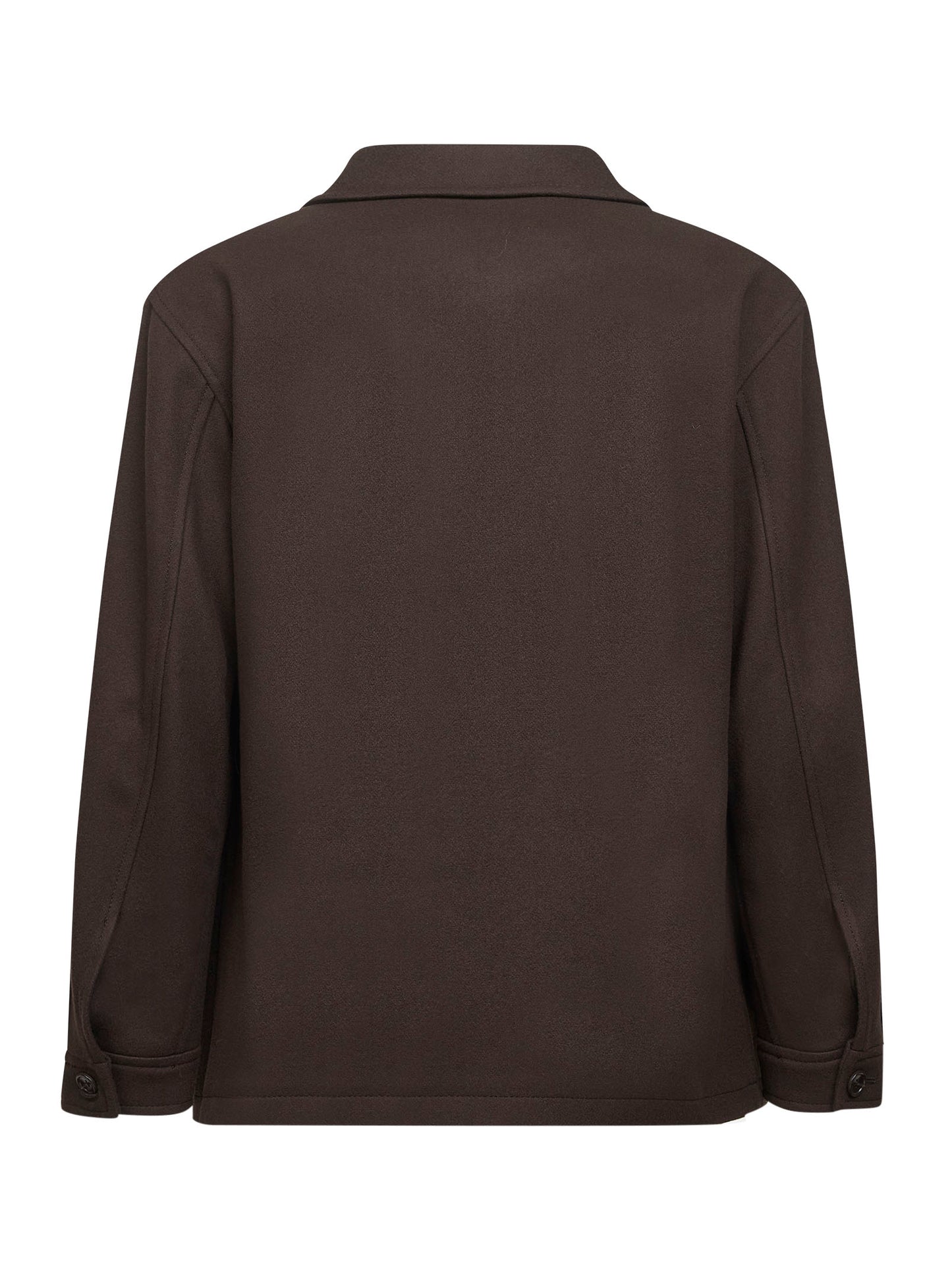 Brown wool and cashmere blend Milton jacket<BR/>