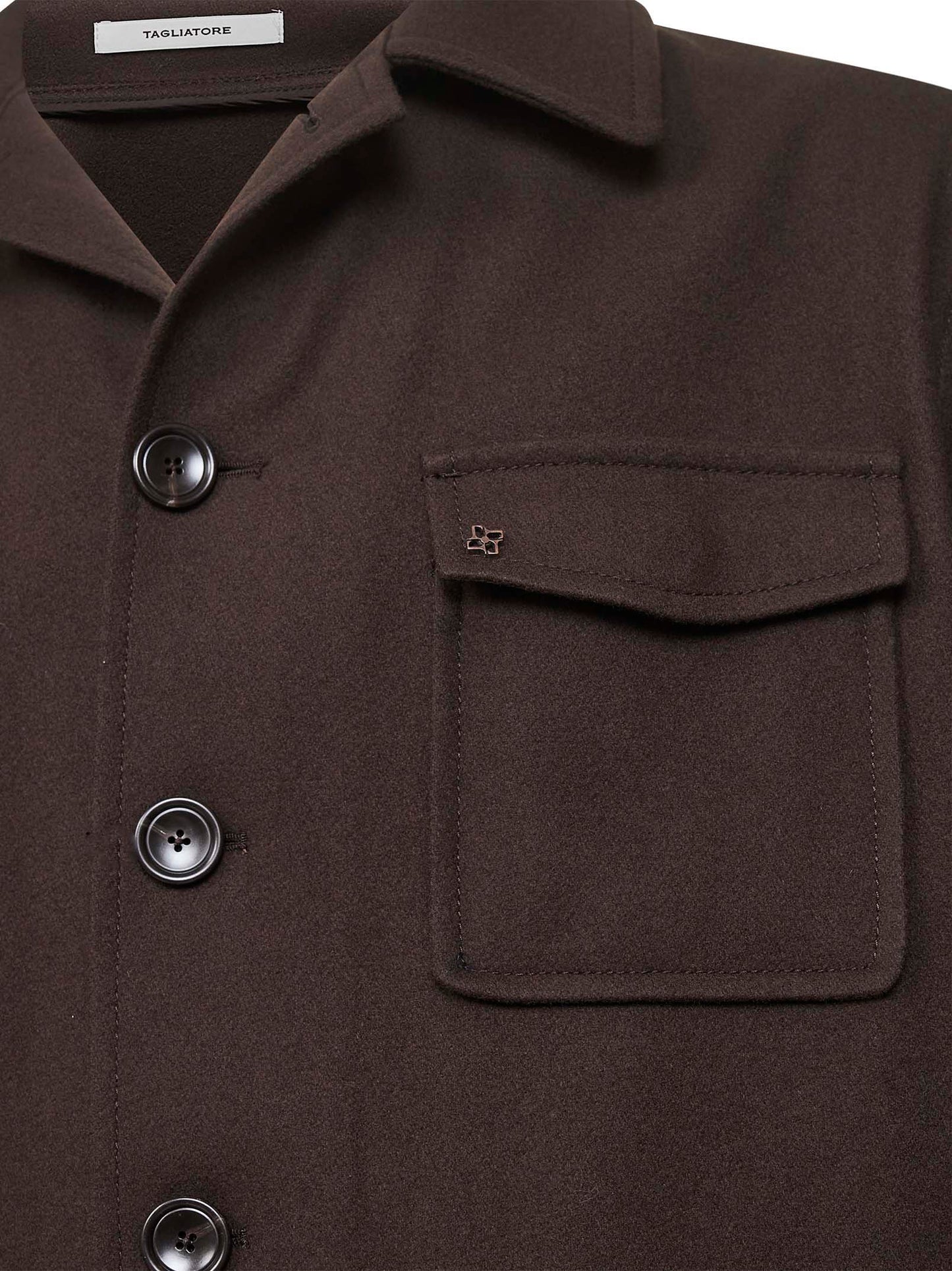 Brown wool and cashmere blend Milton jacket<BR/>